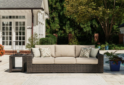 Bradenton Furniture Outlet - Ashley Furniture - Coastline Bay Outdoor - Sofa with Cushion / Brown - P784-838