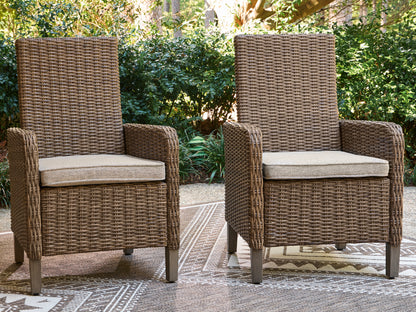 Bradenton Furniture Outlet - Ashley Furniture - Laguna Heights Outdoor - Arm Chair With Cushion (Set of 2) / Beige - PCP790-601A
