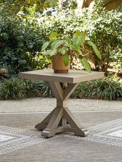 Bradenton Furniture Outlet - Ashley Furniture - Laguna Heights Outdoor - Square End Table / Beige - PCP790-702
