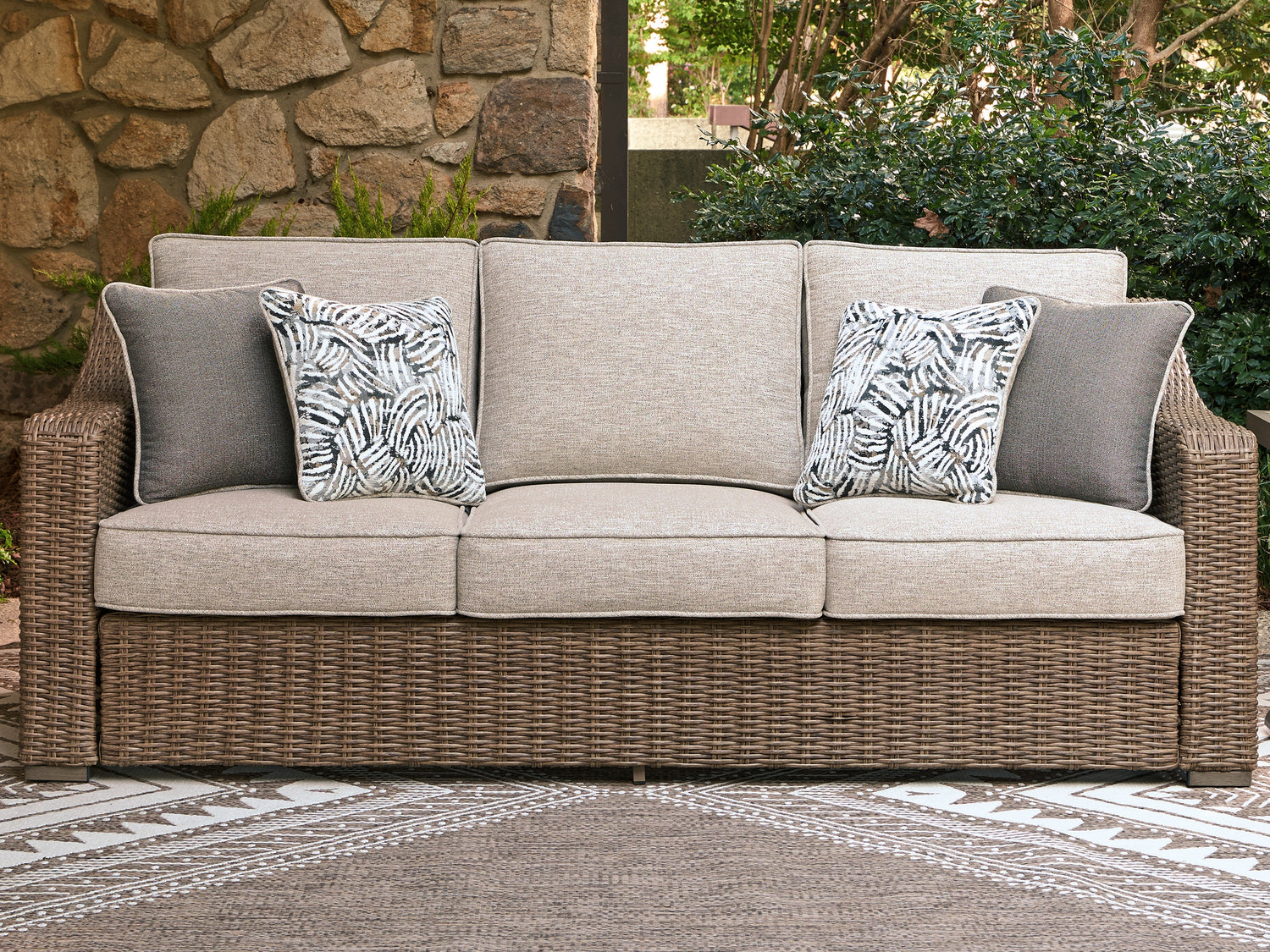 Bradenton Furniture Outlet - Ashley Furniture - Laguna Heights Outdoor - Sofa with Cushion - PCP790-838