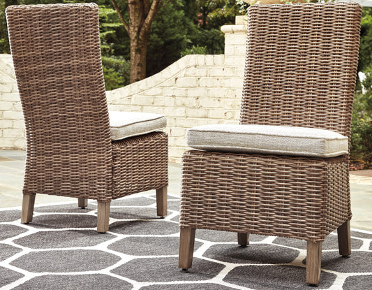 Bradenton Furniture Outlet - Ashley Furniture - Beachcroft Outdoor - 5-Piece Outdoor Sectional / Black/Light Gray - P792P6