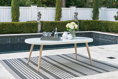 Bradenton Furniture Outlet - Ashley Furniture - Seton Creek Outdoor - Oval Dining Table w/UMB OPT / White - P798-625