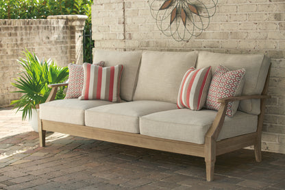 Bradenton Furniture Outlet - Ashley Furniture - Clare View Outdoor - Sofa with Cushion / Beige - P801-838