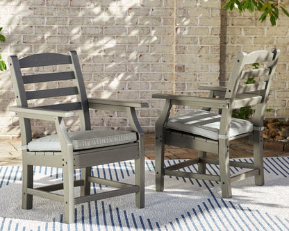 Bradenton Furniture Outlet - Ashley Furniture - Visola Outdoor - Arm Chair With Cushion (Set of 2) / Gray - P802-601A