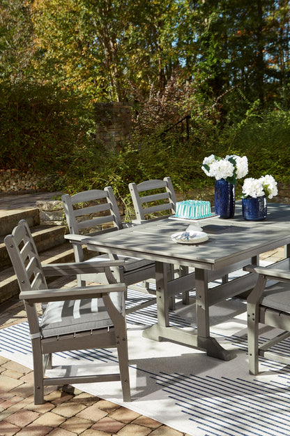 Bradenton Furniture Outlet - Ashley Furniture - Visola Outdoor - RECT Dining Table w/UMB OPT / Gray - P802-625