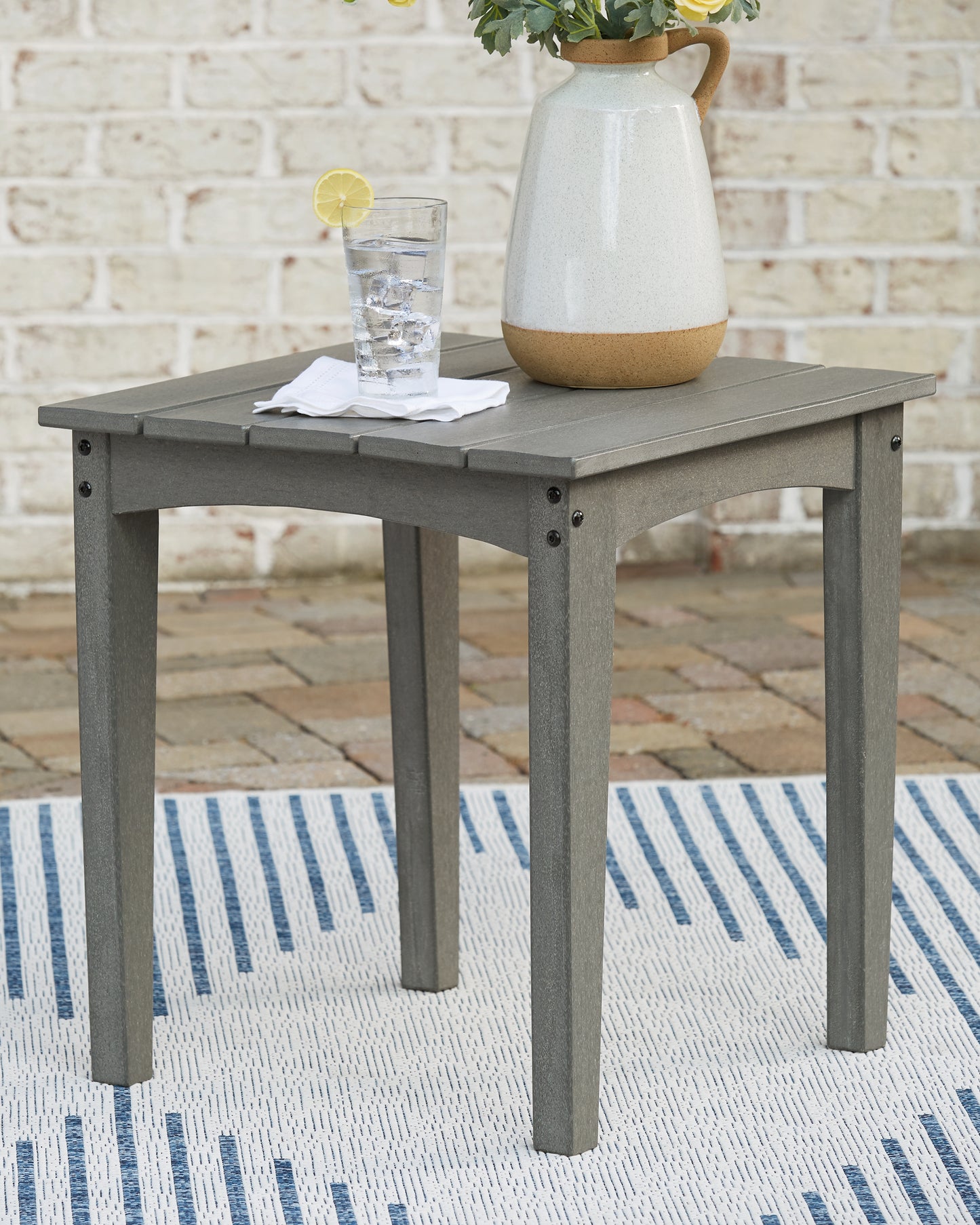 Bradenton Furniture Outlet - Ashley Furniture - Visola Outdoor - Square End Table / Gray - P802-702
