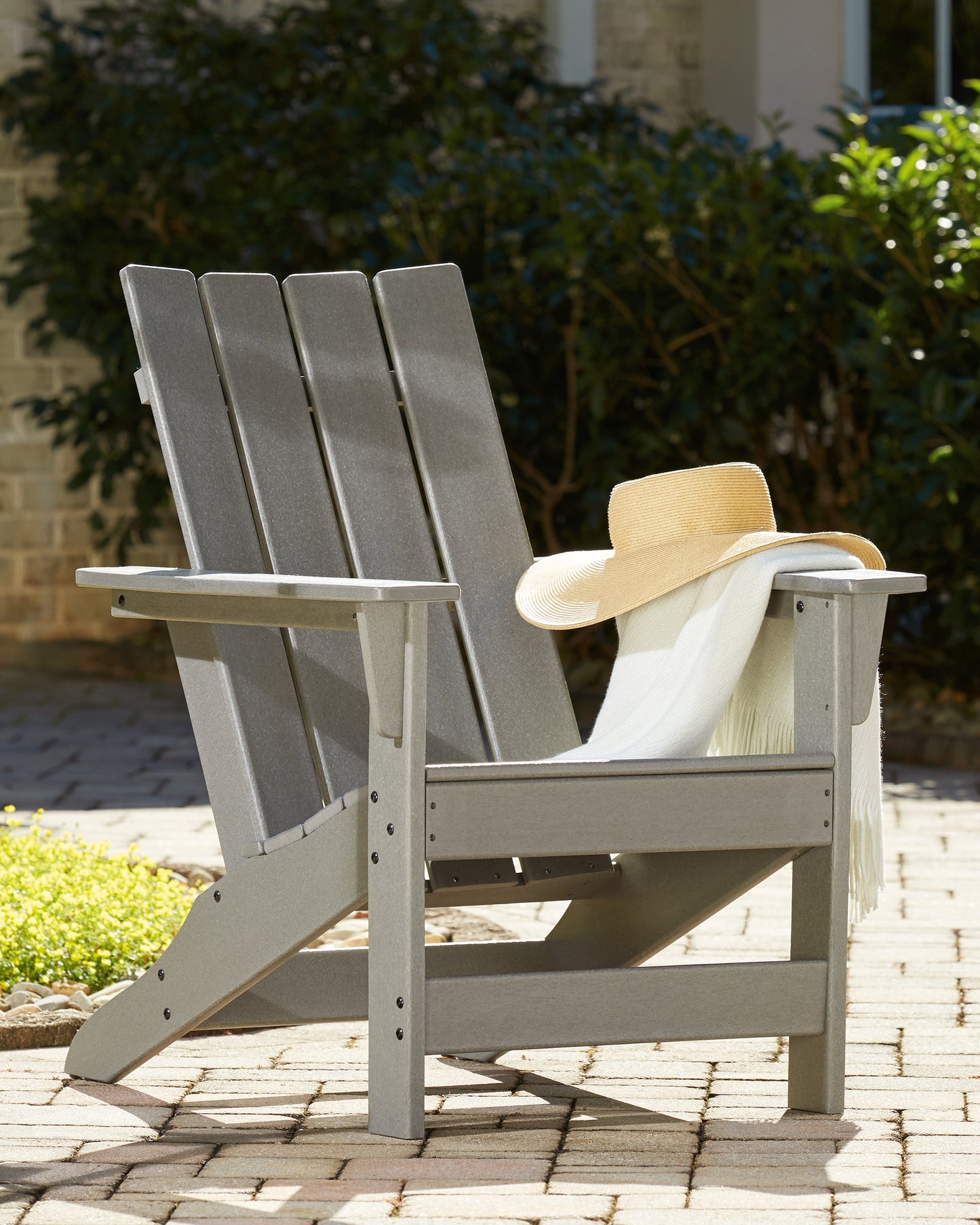 Bradenton Furniture Outlet - Ashley Furniture - Visola Outdoor - Bench with Cushion / Gray - P802-600