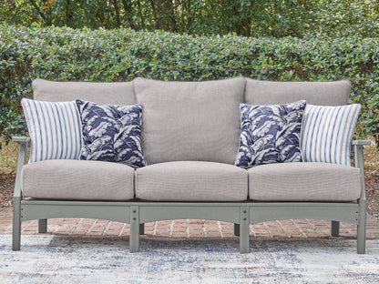 Bradenton Furniture Outlet - Ashley Furniture - Cove Beach Outdoor - Sofa with Cushion / Gray - PCP803-838