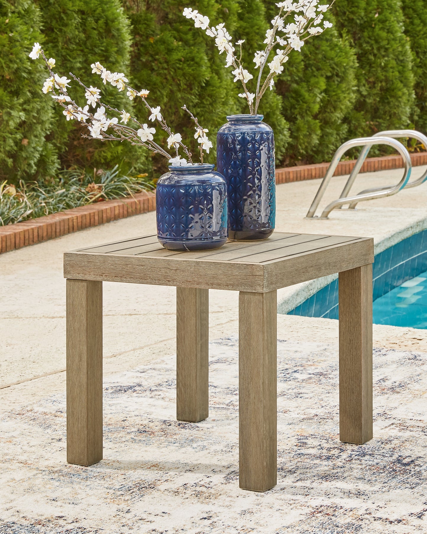 Bradenton Furniture Outlet - Ashley Furniture - Silo Point Outdoor - Square End Table / Brown - P804-702