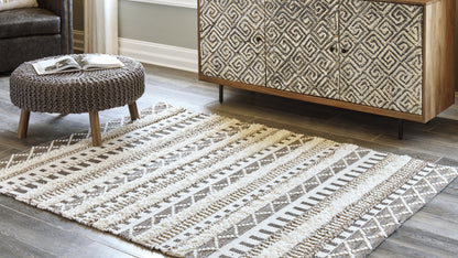 Bradenton Furniture Outlet - Ashley Furniture - Karalee Rug - 8' x 10' Rug / Ivory/Brown - R404441