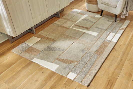 Bradenton Furniture Outlet - Ashley Furniture - Abbotton Rug - 8' x 10' Rug / Taupe/Gray/Caramel - R406331