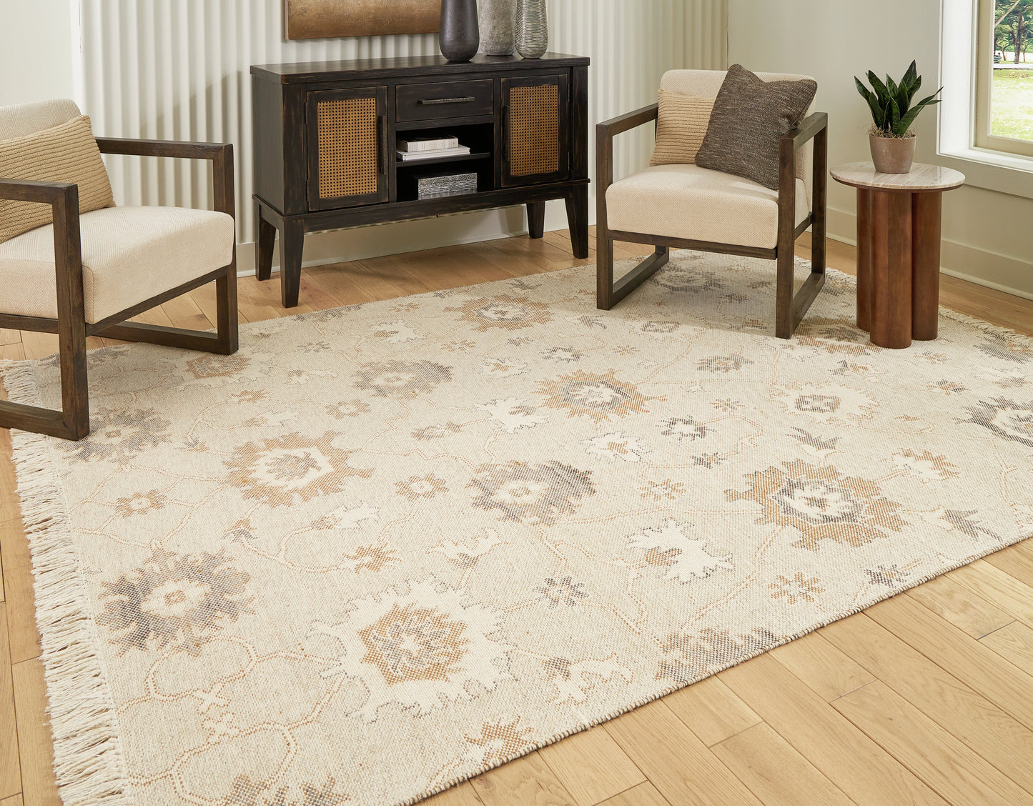 Bradenton Furniture Outlet - Ashley Furniture - Calkin Rug - 8' x 10' Rug / Linen/Gray/Caramel - R406391