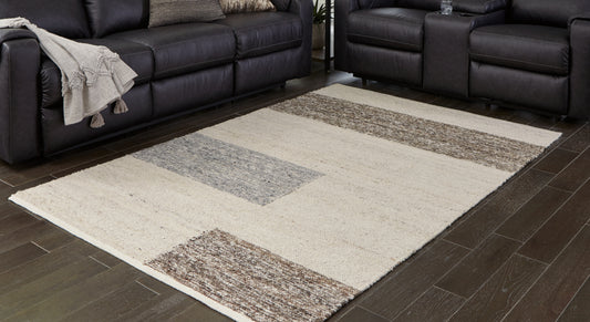 Bradenton Furniture Outlet - Ashley Furniture - Barus Rug - 5' x 7' Rug / Beige/Brown/Gray - R406402