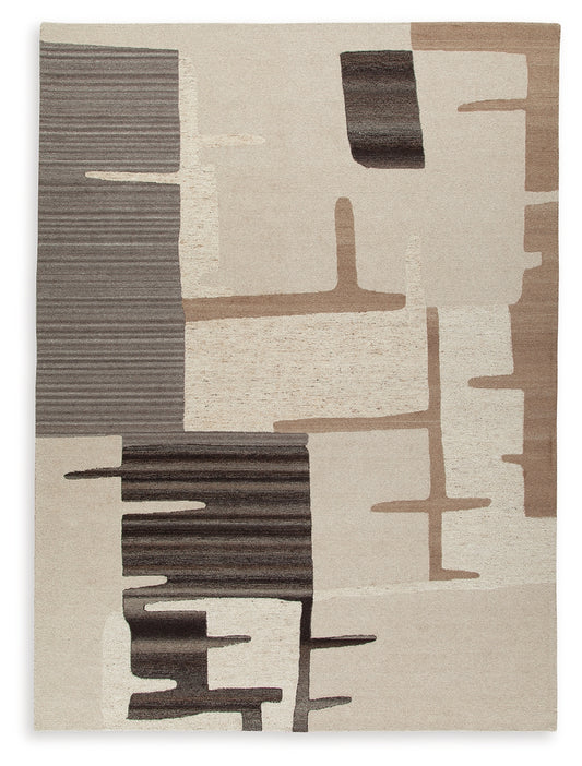 Bradenton Furniture Outlet - Ashley Furniture - Kencher Rug - 8' x 10' Rug / Beige/Brown - R406821