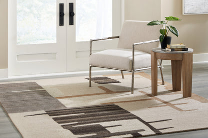 Bradenton Furniture Outlet - Ashley Furniture - Kencher Rug - 8' x 10' Rug / Beige/Brown - R406821
