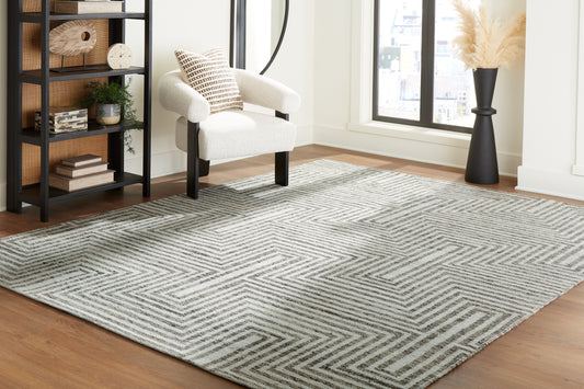 Bradenton Furniture Outlet - Ashley Furniture - Jossen Rug - 8' x 10' Rug / Ivory/Gray - R406831