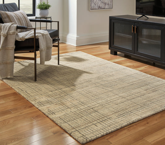 Bradenton Furniture Outlet - Ashley Furniture - Janston Rug - 5' x 7' Rug / Ivory/Gray/Tan - R406862