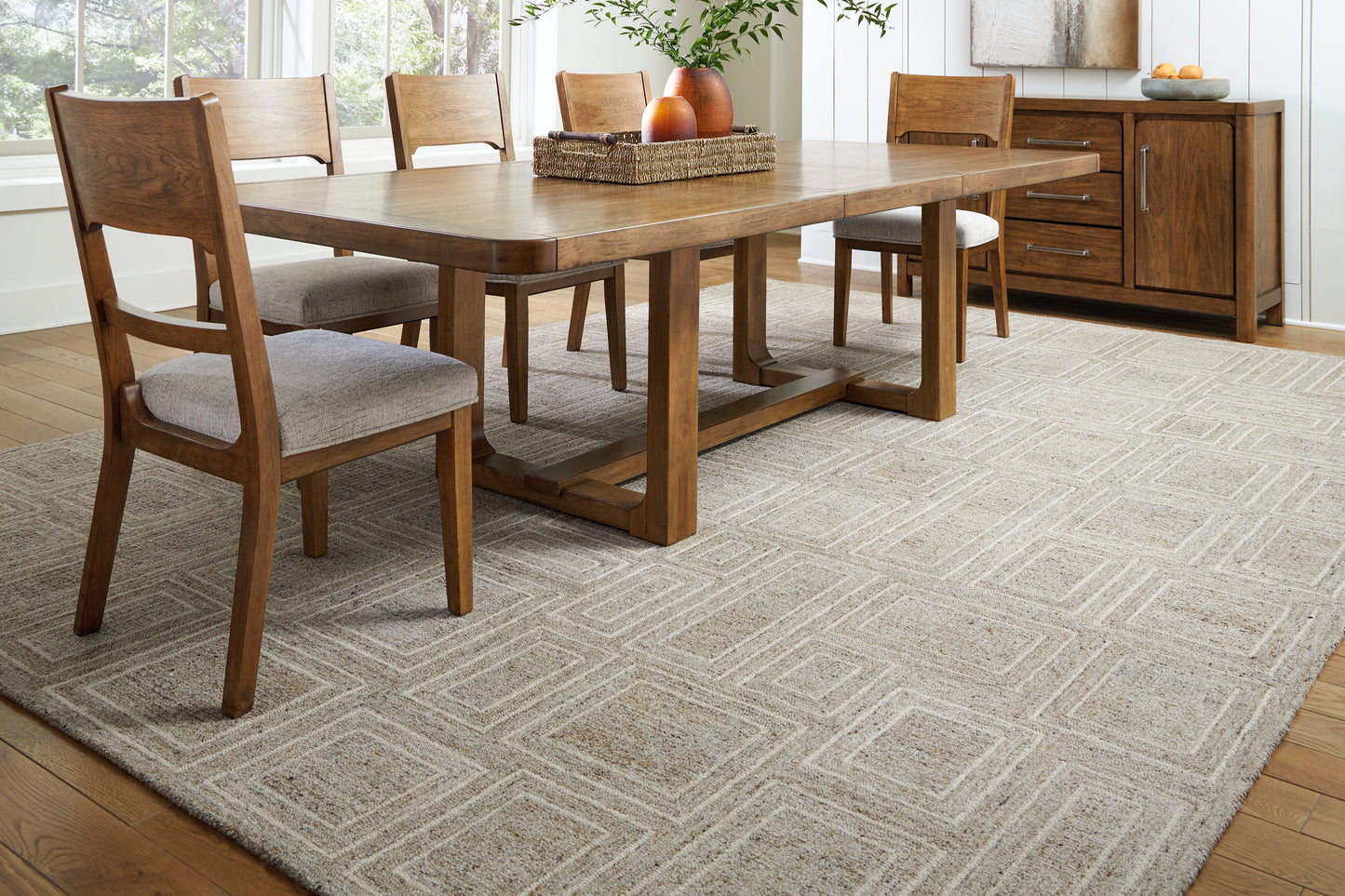 Bradenton Furniture Outlet - Ashley Furniture - Brickburgh Rug - 10' x 14' Rug / Gray/Ivory/Honey - R406900