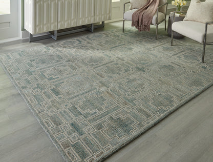 Bradenton Furniture Outlet - Ashley Furniture - Jossland Rug - 5' x 7' Rug / Green/Ivory - R406912