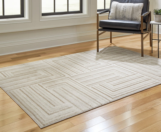 Bradenton Furniture Outlet - Ashley Furniture - Darmondard Rug - 8' x 10' Rug / Cream/Taupe - R406941