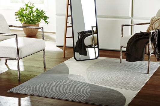 Bradenton Furniture Outlet - Ashley Furniture - Winderburg Rug - 8' x 10' Rug / Gray/Ivory - R406951
