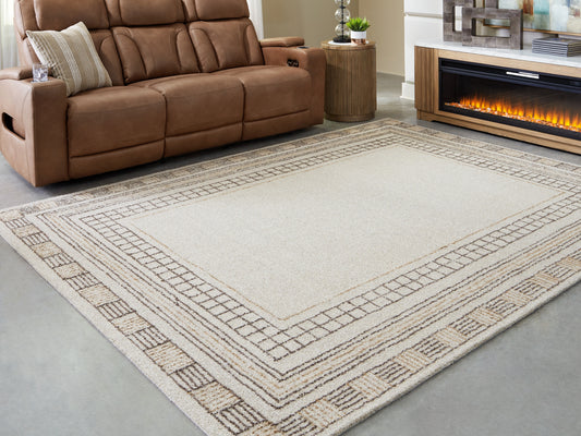 Bradenton Furniture Outlet - Ashley Furniture - Idaman Rug - Large Rug / Taupe/Brown - R407291