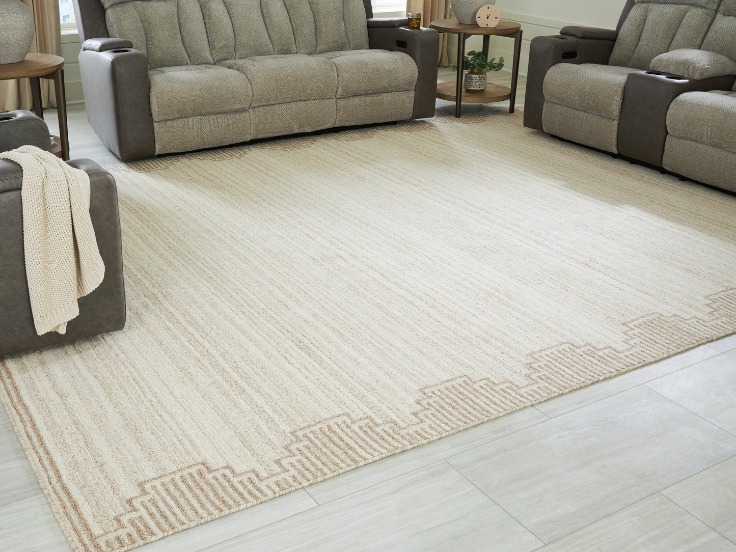 Bradenton Furniture Outlet - Ashley Furniture - Emorymore Rug - Extra Large Rug / Brown/Beige - R407300