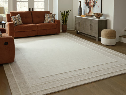 Bradenton Furniture Outlet - Ashley Furniture - Teelgan Rug - Medium Rug / Ivory/Tan - R407312