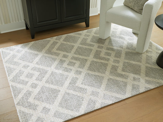 Bradenton Furniture Outlet - Ashley Furniture - Unawick Rug - Large Rug / Gray/Ivory - R407331