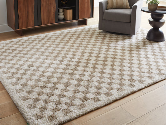 Bradenton Furniture Outlet - Ashley Furniture - Karamen Rug - Large Rug / Taupe/Ivory - R407341