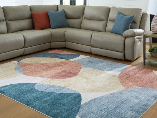 Bradenton Furniture Outlet - Ashley Furniture - Chanleigh Rug - Washable 5' x 7' Area Rug / Multi - R407372