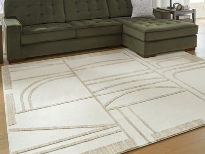 Bradenton Furniture Outlet - Ashley Furniture - Farongrove Rug - 7'10" x 10' Area Rug / Ivory/Beige - R407671