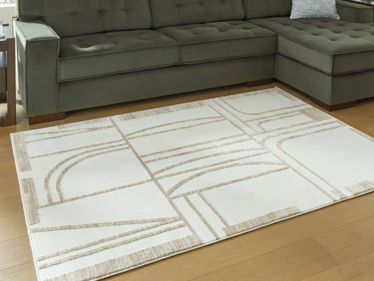 Bradenton Furniture Outlet - Ashley Furniture - Farongrove Rug - 7'10" x 10' Area Rug / Ivory/Beige - R407671