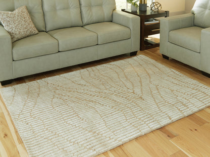 Bradenton Furniture Outlet - Ashley Furniture - Jaseena Rug - 5' x 7' Area Rug / Beige/Tan - R407722