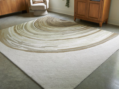 Bradenton Furniture Outlet - Ashley Furniture - Rizwana Rug - 5' x 7' Area Rug / Ivory/Brown/Gray - R407762