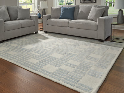 Bradenton Furniture Outlet - Ashley Furniture - Dylanton Rug - 5' x 7' Area Rug / Ivory/Blue - R407812