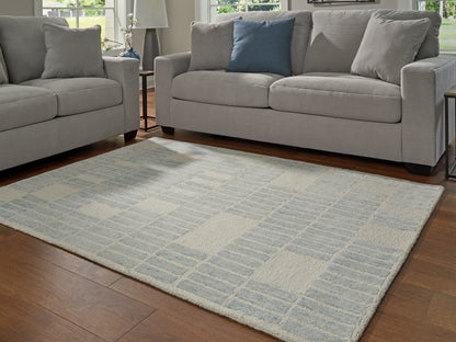 Bradenton Furniture Outlet - Ashley Furniture - Dylanton Rug - 5' x 7' Area Rug / Ivory/Blue - R407812