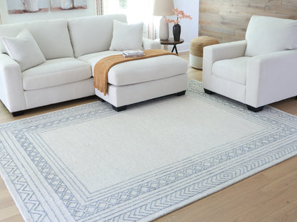 Bradenton Furniture Outlet - Ashley Furniture - Azelhurst Rug - 7'8" x 10' Area Rug / Blue/Ivory/Gray - R407851