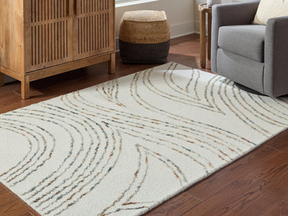 Bradenton Furniture Outlet - Ashley Furniture - Deenbury Rug - 7'8" x 10' Area Rug / Ivory/Green/Brown - R407861