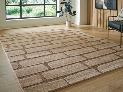 Bradenton Furniture Outlet - Ashley Furniture - Orest Rug - Large Rug / Brown - R407981