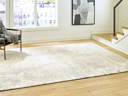 Bradenton Furniture Outlet - Ashley Furniture - Raif Rug - Large Rug / Gray/White/Cream - R408081