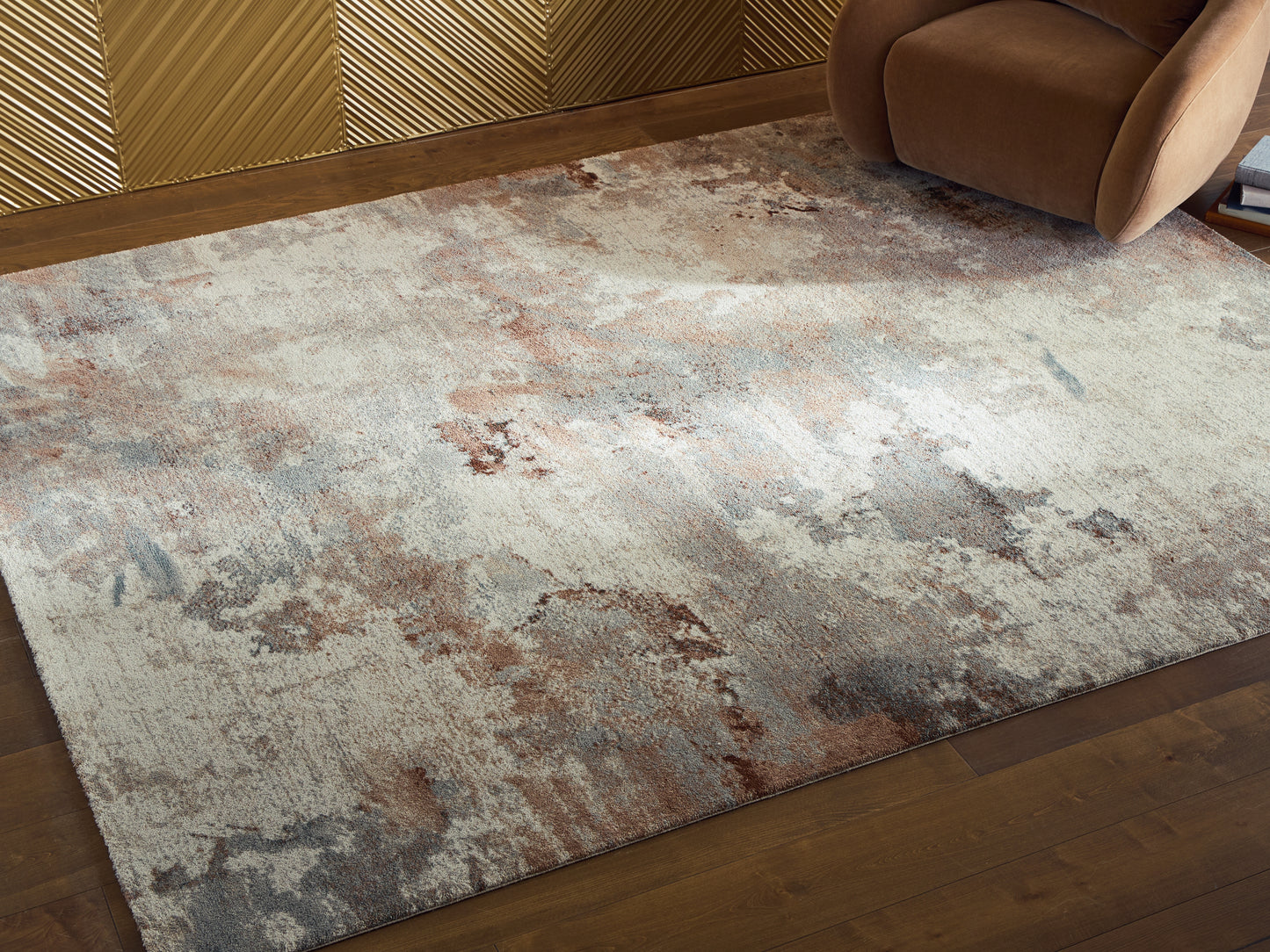 Bradenton Furniture Outlet - Ashley Furniture - Jadenburg Rug - Large Rug / Cream/Gray/Sienna - R408121