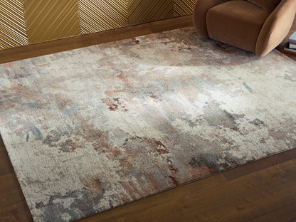 Bradenton Furniture Outlet - Ashley Furniture - Jadenburg Rug - Large Rug / Cream/Gray/Sienna - R408121