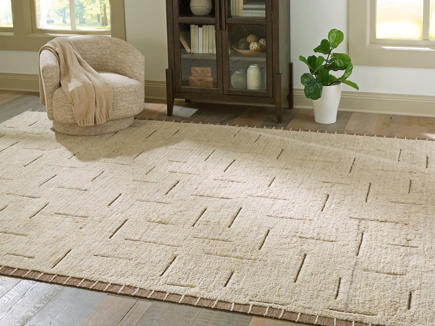 Bradenton Furniture Outlet - Ashley Furniture - Clayman Rug - Extra Large Rug / Beige/Brown - R408340