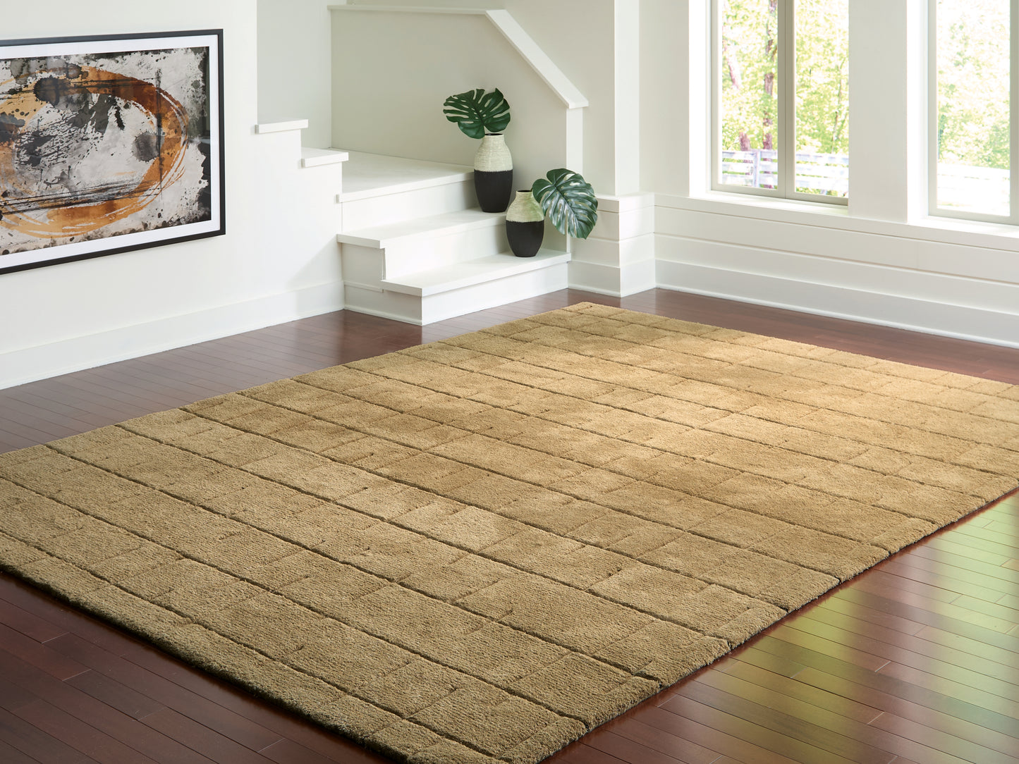 Bradenton Furniture Outlet - Ashley Furniture - Luzmont Rug - Extra Large Rug / Golden Brown - R408370