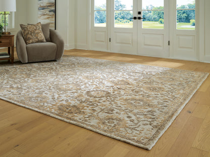 Bradenton Furniture Outlet - Ashley Furniture - Sableridge Rug - Extra Large Rug / Ivory/Taupe/Camel - R408570