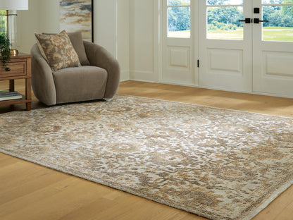 Bradenton Furniture Outlet - Ashley Furniture - Sableridge Rug - Large Rug / Ivory/Taupe/Camel - R408571