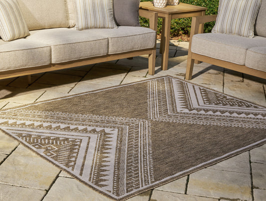 Bradenton Furniture Outlet - Ashley Furniture - Dunsler Rug - 8' x 10' Rug / Brown/Cream - R900011