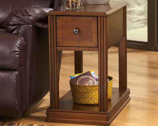 Bradenton Furniture Outlet - Ashley Furniture - Breegin Chairside End Table - Chair Side End Table / Brown - T007-527