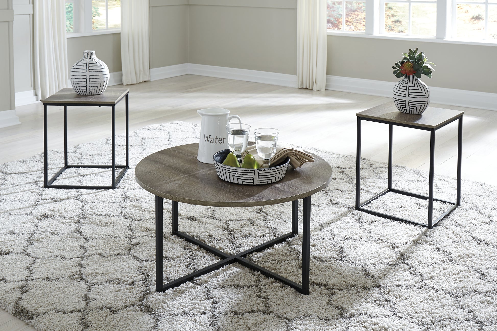 Bradenton Furniture Outlet - Ashley Furniture - Wadeworth Table (Set of 3) - Occasional Table Set (3/CN) / Two-tone - T103-213